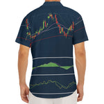 Stock Candlestick And Indicators Print Men's Deep V-Neck Shirt