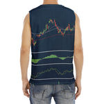 Stock Candlestick And Indicators Print Men's Fitness Tank Top