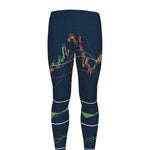 Stock Candlestick And Indicators Print Men's leggings