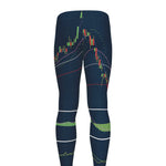Stock Candlestick And Indicators Print Men's leggings