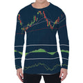 Stock Candlestick And Indicators Print Men's Long Sleeve T-Shirt