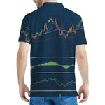 Stock Candlestick And Indicators Print Men's Polo Shirt