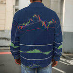 Stock Candlestick And Indicators Print Men's Shirt Jacket