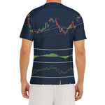 Stock Candlestick And Indicators Print Men's Short Sleeve Rash Guard