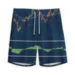 Stock Candlestick And Indicators Print Men's Sports Shorts