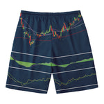 Stock Candlestick And Indicators Print Men's Swim Trunks