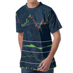 Stock Candlestick And Indicators Print Men's Velvet T-Shirt