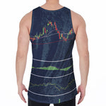Stock Candlestick And Indicators Print Men's Velvet Tank Top