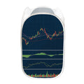 Stock Candlestick And Indicators Print Mesh Laundry Hamper