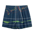 Stock Candlestick And Indicators Print Mesh Shorts