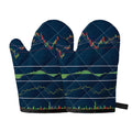 Stock Candlestick And Indicators Print Oven Mitts