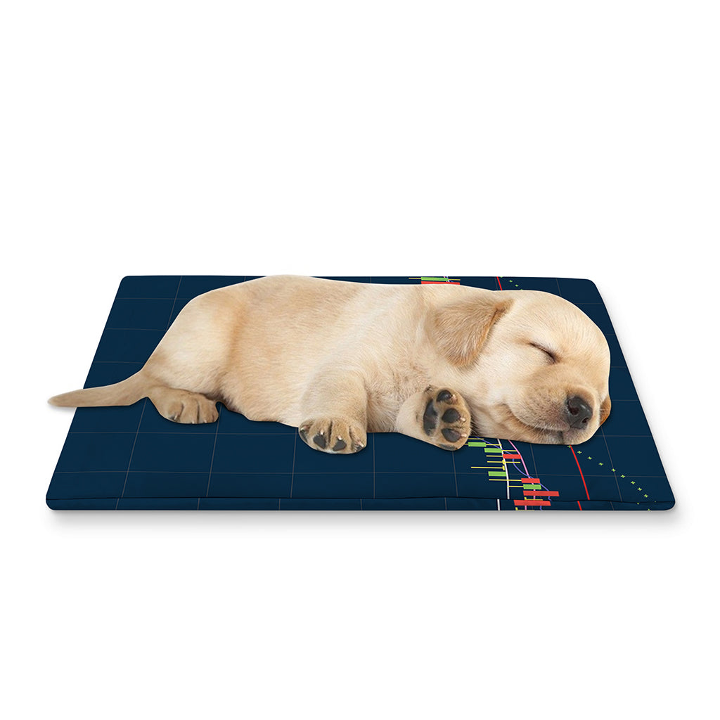Stock Candlestick And Indicators Print Pet Cooling Mat Cover