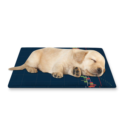 Stock Candlestick And Indicators Print Pet Cooling Mat Cover