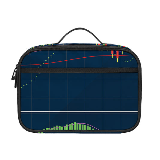 Stock Candlestick And Indicators Print Portable Lunch Bag