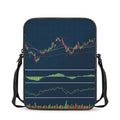 Stock Candlestick And Indicators Print Rectangular Crossbody Bag