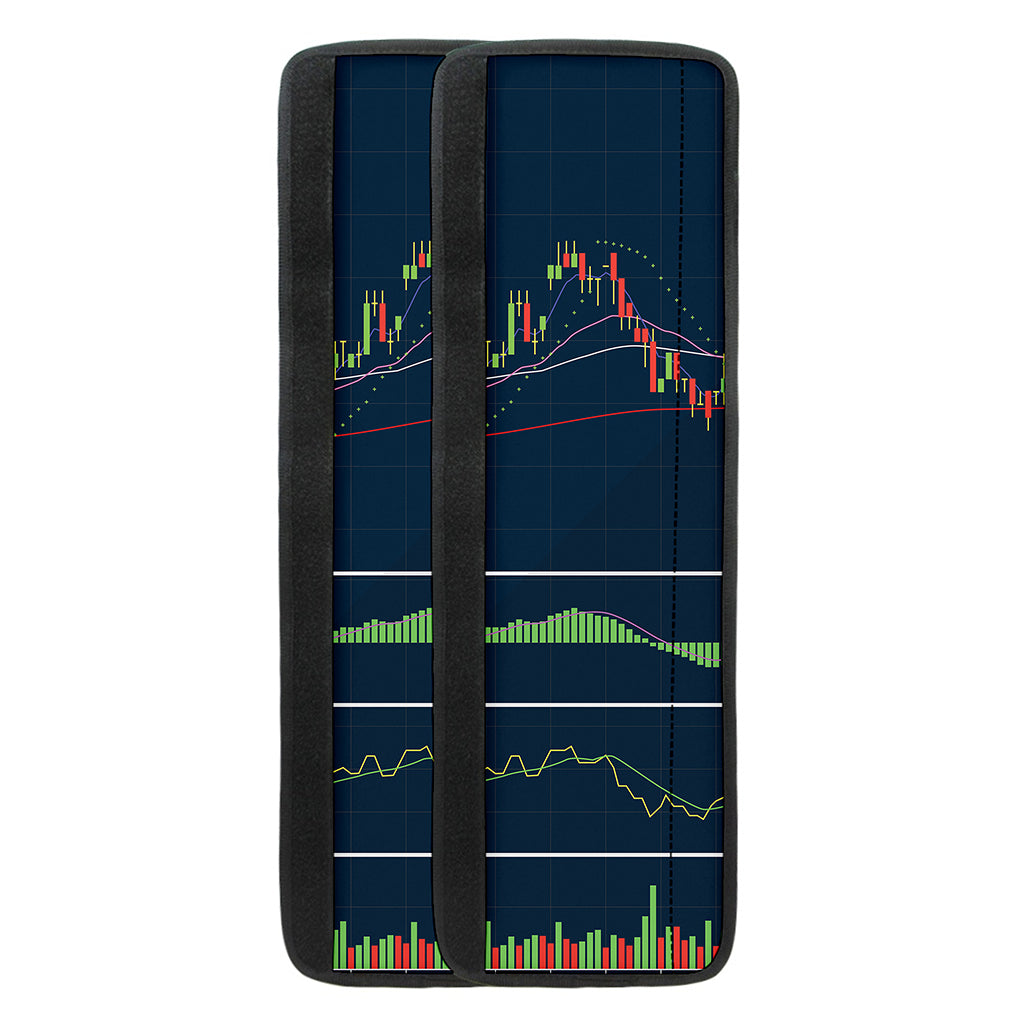 Stock Candlestick And Indicators Print Refrigerator Handle Covers