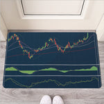 Stock Candlestick And Indicators Print Rubber Doormat