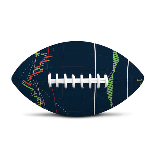 Stock Candlestick And Indicators Print Rugby Ball