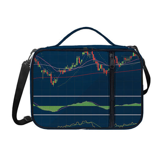 Stock Candlestick And Indicators Print Shoulder Strap Bible Bag