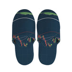 Stock Candlestick And Indicators Print Slippers
