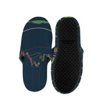 Stock Candlestick And Indicators Print Slippers