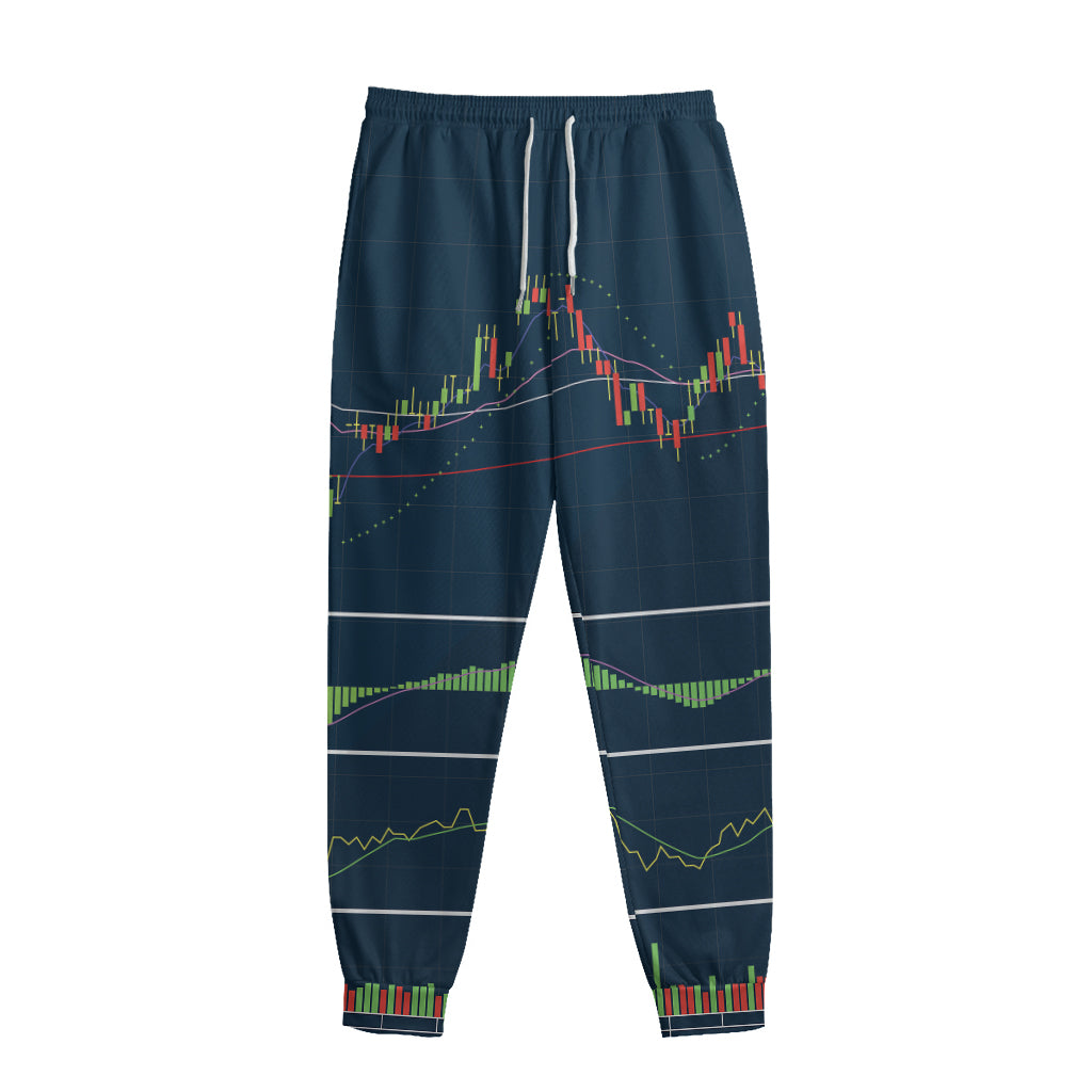 Stock Candlestick And Indicators Print Sweatpants