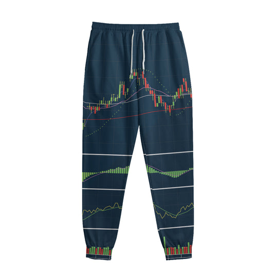 Stock Candlestick And Indicators Print Sweatpants