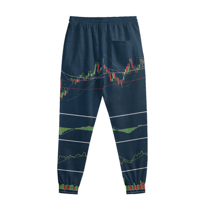 Stock Candlestick And Indicators Print Sweatpants