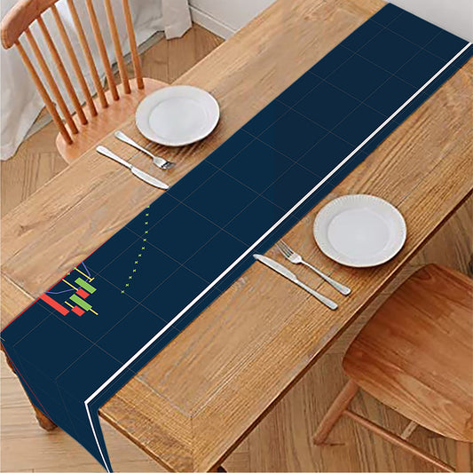 Stock Candlestick And Indicators Print Table Runner