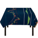 Stock Candlestick And Indicators Print Tablecloth