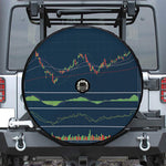 Stock Candlestick And Indicators Print Tire Cover With Camera Hole