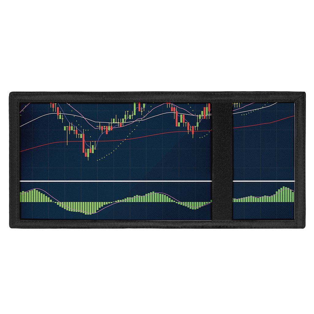 Stock Candlestick And Indicators Print Trifold Wallet