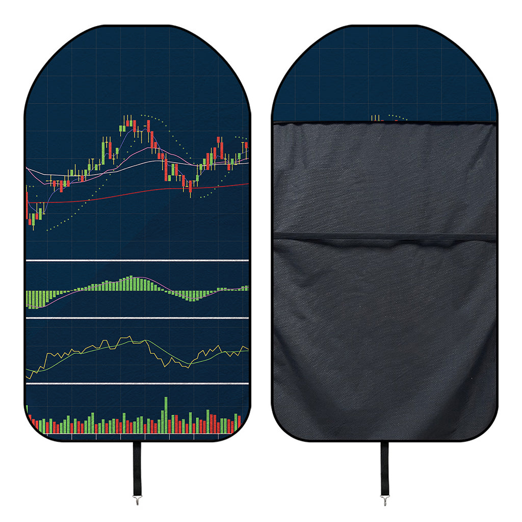 Stock Candlestick And Indicators Print Waterproof Car Seat Cover