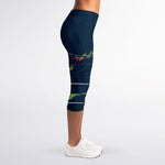 Stock Candlestick And Indicators Print Women's Capri Leggings