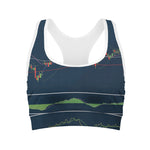 Stock Candlestick And Indicators Print Women's Sports Bra