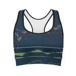 Stock Candlestick And Indicators Print Women's Sports Bra