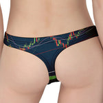 Stock Candlestick And Indicators Print Women's Thong