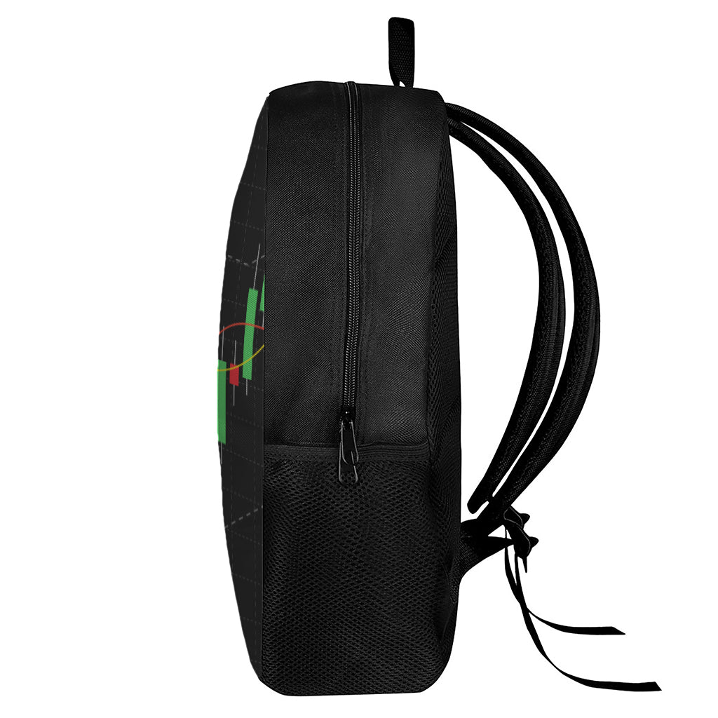 Stock Market Candlestick Print 17 Inch Backpack