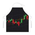 Stock Market Candlestick Print Adjustable Apron