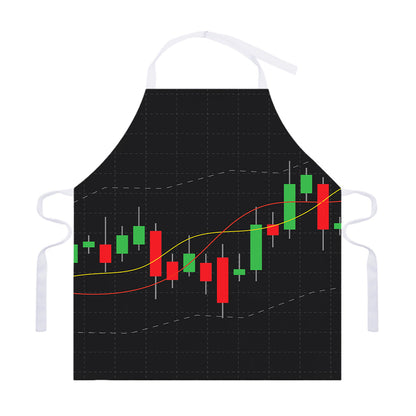 Stock Market Candlestick Print Adjustable Apron