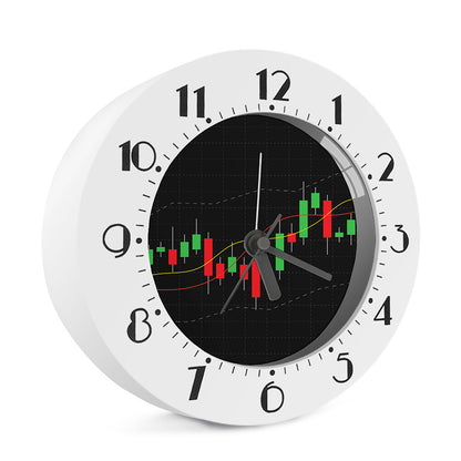 Stock Market Candlestick Print Alarm Clock
