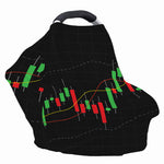Stock Market Candlestick Print Baby Seat Cover