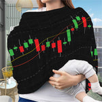 Stock Market Candlestick Print Baby Seat Cover
