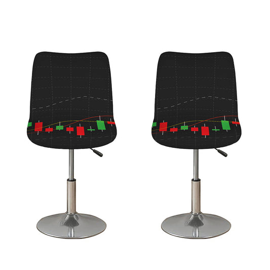Stock Market Candlestick Print Bar Stool Covers