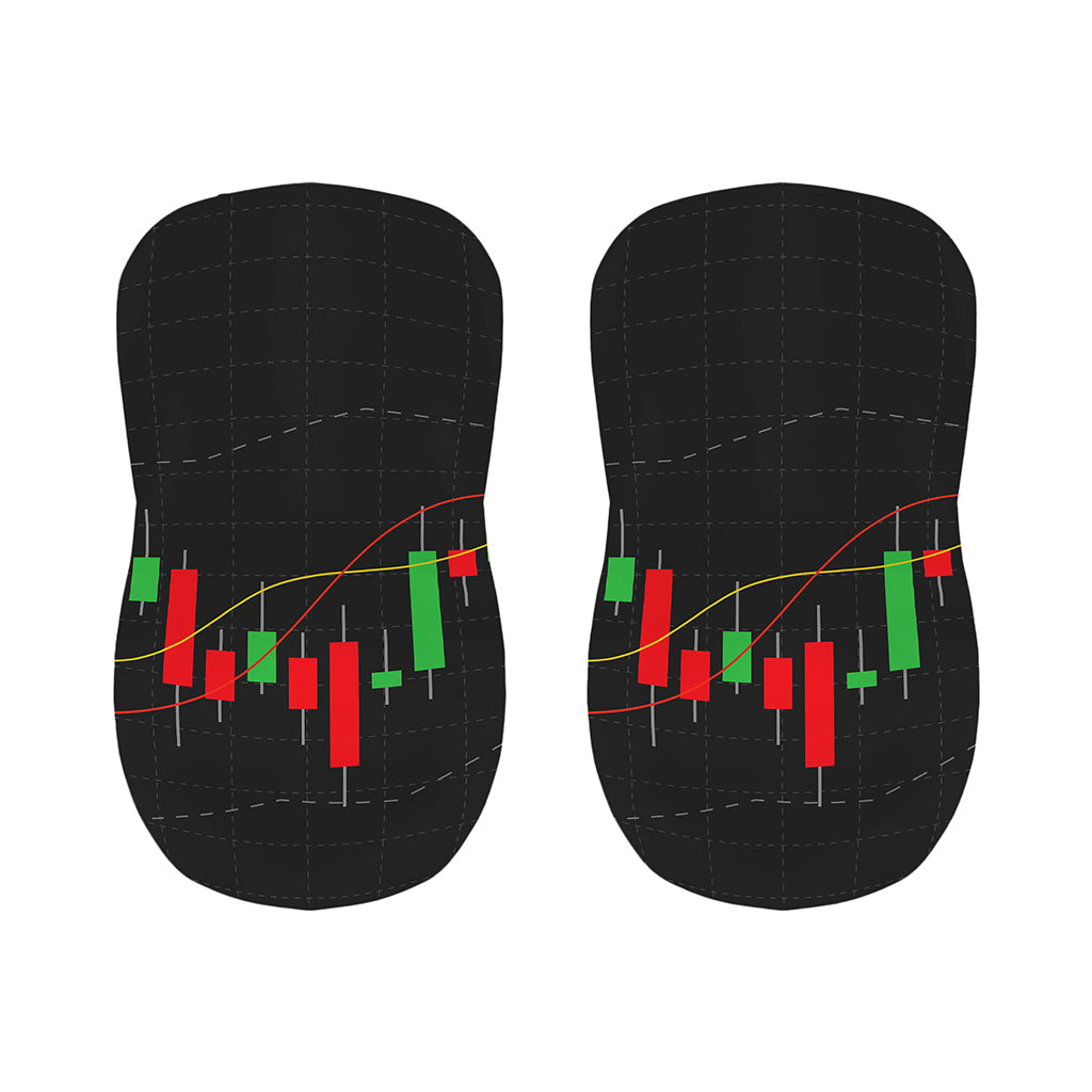 Stock Market Candlestick Print Bar Stool Covers