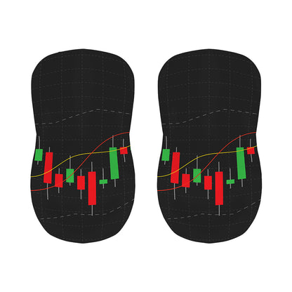 Stock Market Candlestick Print Bar Stool Covers