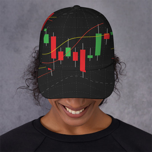 Stock Market Candlestick Print Baseball Cap