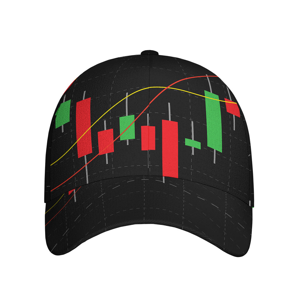 Stock Market Candlestick Print Baseball Cap
