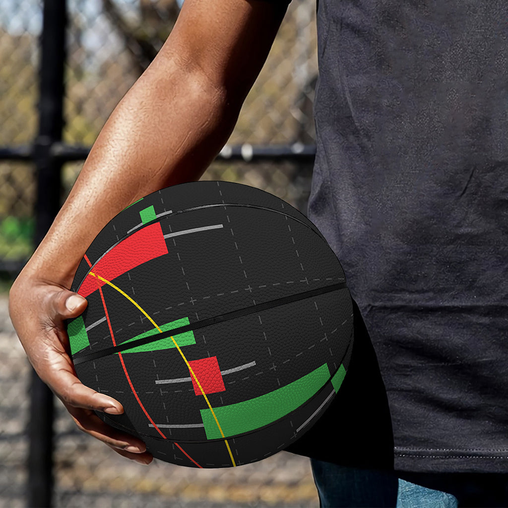 Stock Market Candlestick Print Basketball