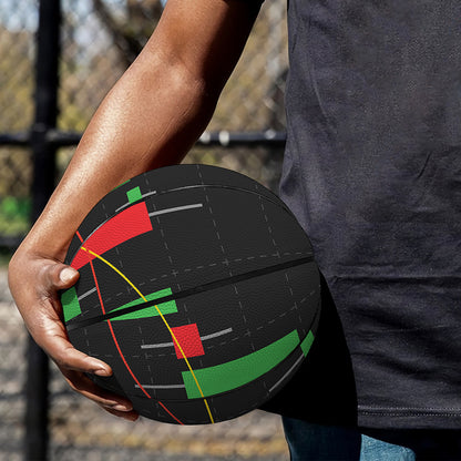 Stock Market Candlestick Print Basketball